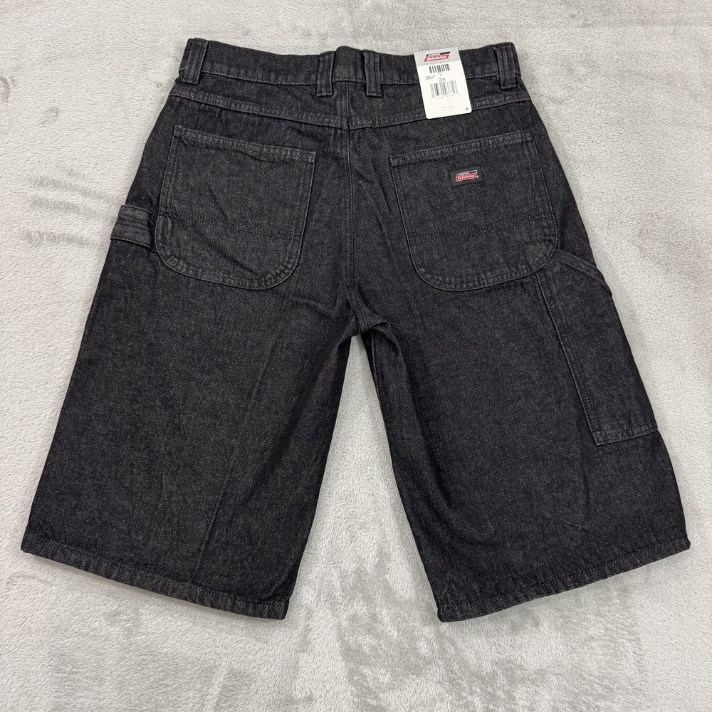 NWT Dickies Carpenter Long Shorts Men's 34 Charcoal Black Relaxed Wide Leg Denim